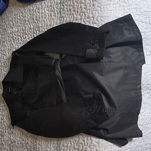Black short trench style coat